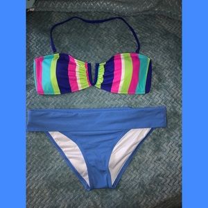 Never worn! Sky blue bikini bottom